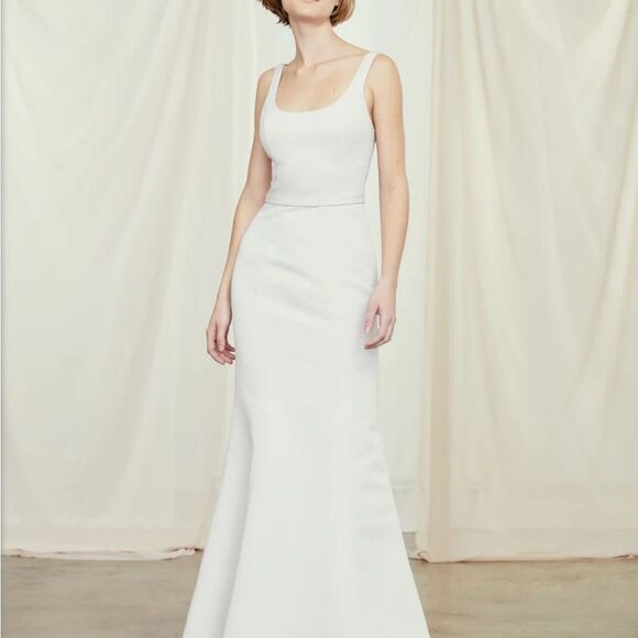 Amsale Champagne Bentley  Gown - Picture 1 of 10